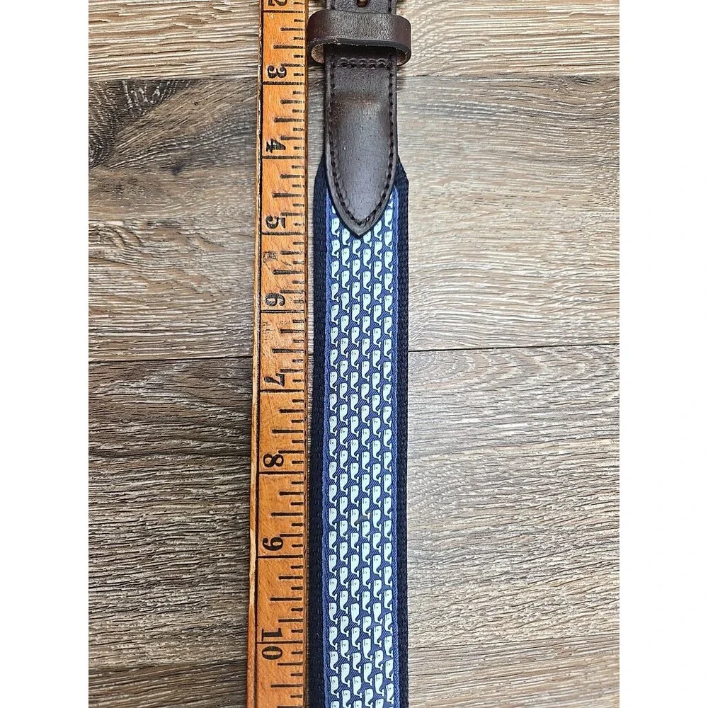 Vineyard Vines Whale Canvas Ribbon Belt Youth Kids Size 26 Pre-Teen Teen Child